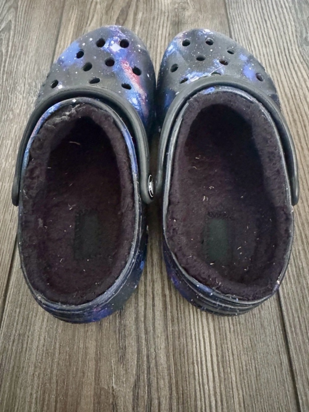 CROCS Kids Galaxy Print Clogs - Black, Blue, Purple - Picture 4 of 6